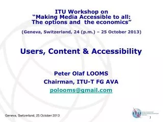 Users, Content &amp; Accessibility