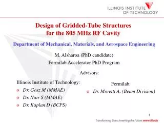 Design of Gridded-Tube Structures for the 805 MHz RF Cavity