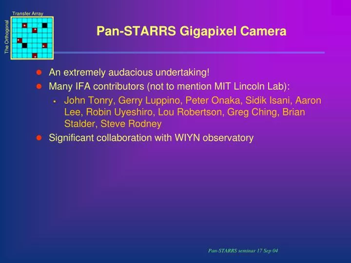 pan starrs gigapixel camera