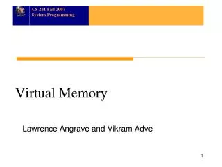 Virtual Memory