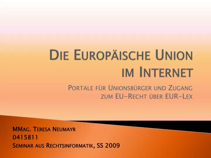 die europ ische union im internet