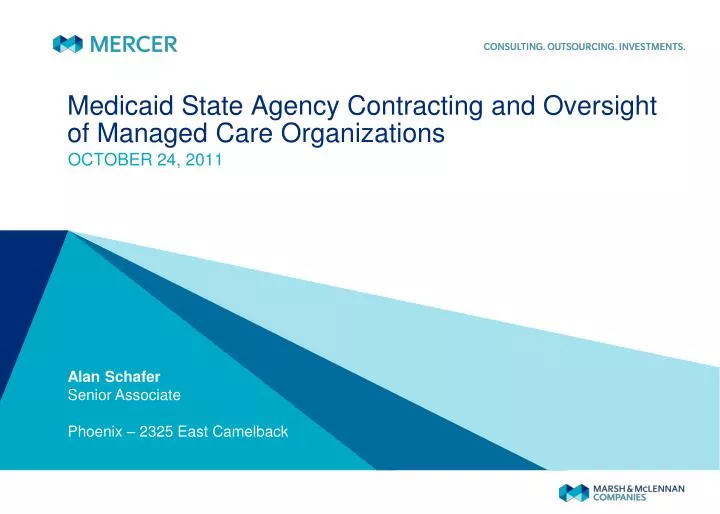 medicaid state agency contracting and oversight of managed care organizations