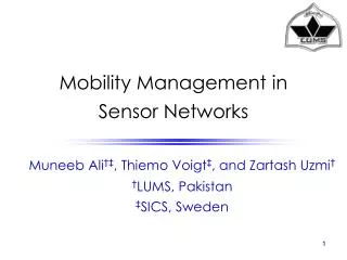 Mobility Management in Sensor Networks
