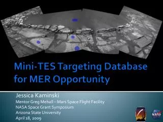 Mini-TES Targeting Database for MER Opportunity