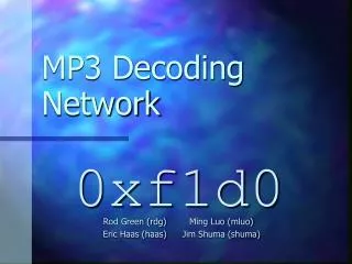MP3 Decoding Network