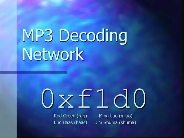 mp3 decoding network