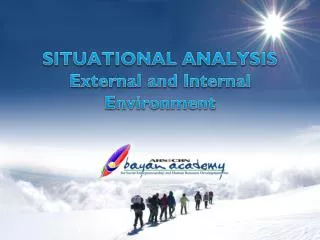 SITUATIONAL ANALYSIS External and Internal Environment