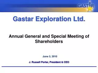 Gastar Exploration Ltd.