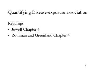 Quantifying Disease-exposure association
