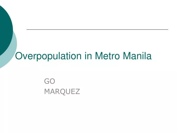 overpopulation in metro manila