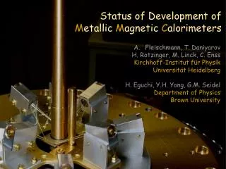 Metallic Magnetic Calorimeter