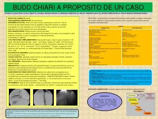budd chiari a proposito de un caso