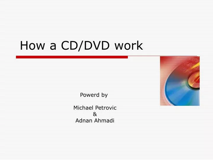 how a cd dvd work