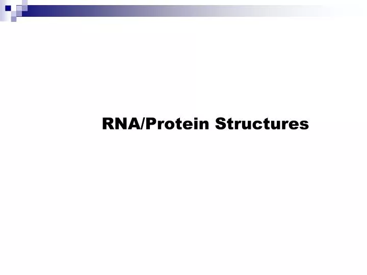 rna protein structures