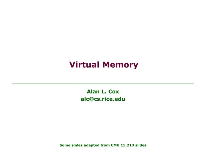 virtual memory