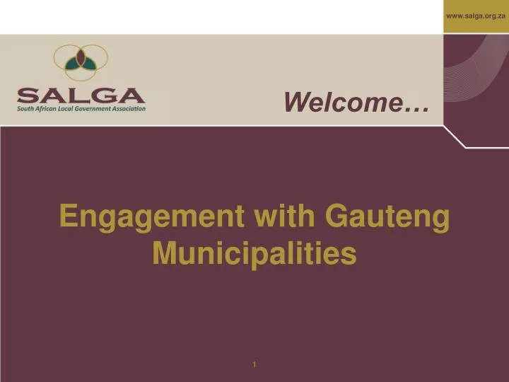 engagement with gauteng municipalities