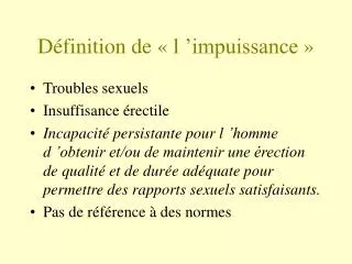 d finition de l impuissance