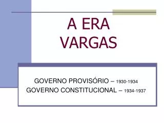 a era vargas