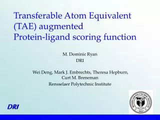 transferable atom equivalent tae augmented protein ligand scoring function
