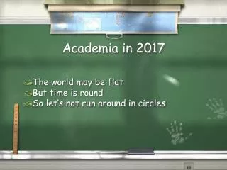 Academia in 2017