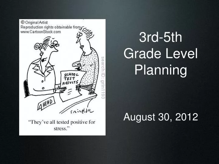 3rd 5th grade level planning august 30 2012