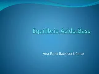 equilibrio cido base