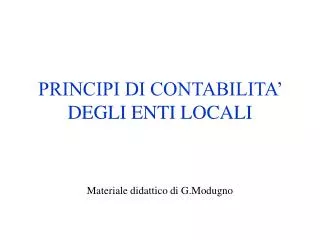 principi di contabilita degli enti locali