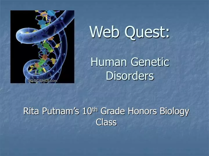 web quest human genetic disorders