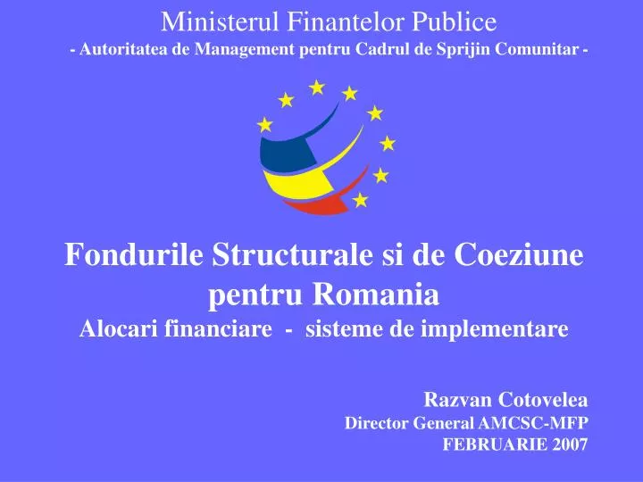 fondurile structurale si de coeziune pentru romania alocari financiare sisteme de implementare