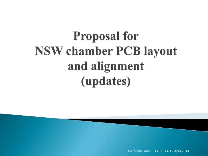 proposal for nsw chamber pcb layout and alignment updates