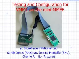 Testing and Configuration for VMM1 on the mini-MMFE