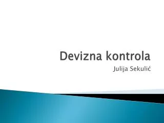 devizna kontrola