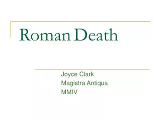 Roman Death
