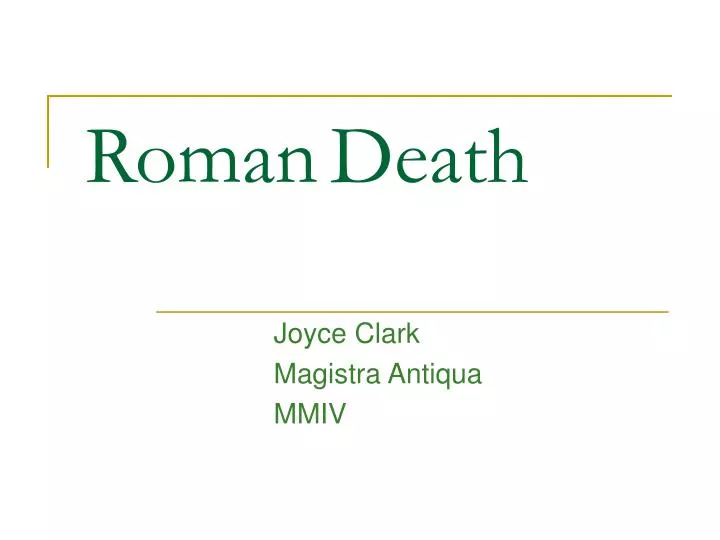 roman death