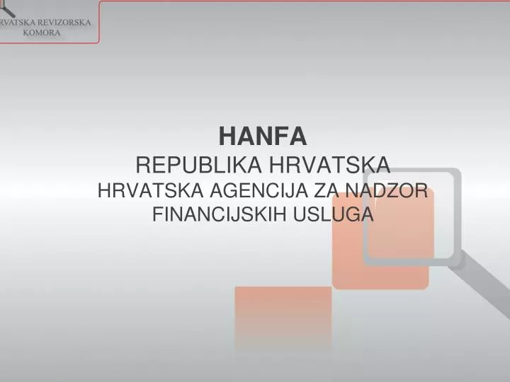 hanfa republika hrvatska hrvatska agencija za nadzor financijskih usluga