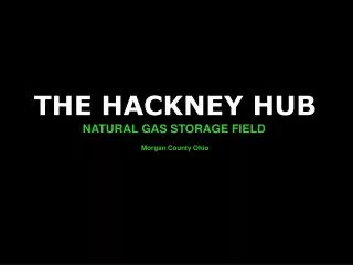 THE HACKNEY HUB NATURAL GAS STORAGE FIELD Morgan County Ohio