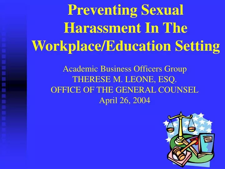 preventing sexual harassment in the workplace education setting