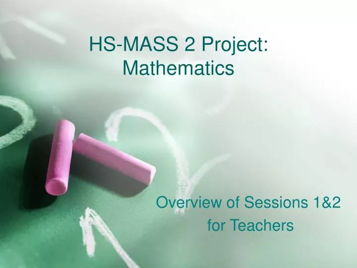 hs mass 2 project mathematics