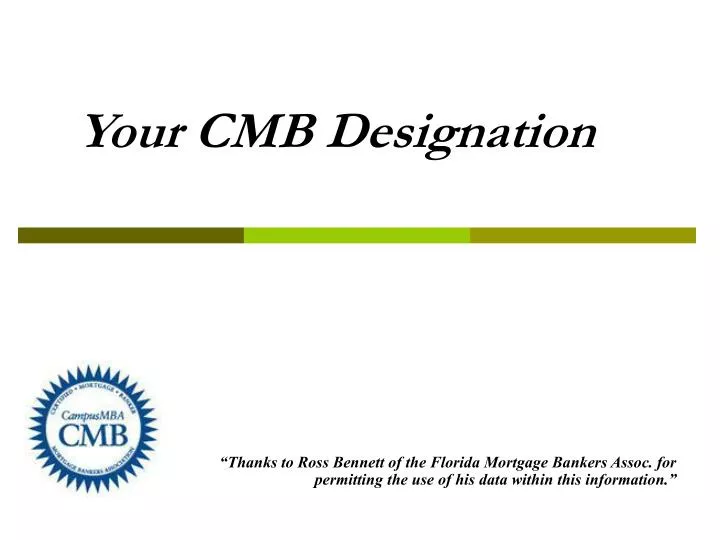 your cmb designation