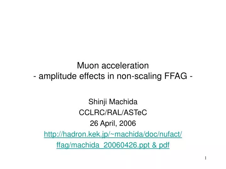 muon acceleration amplitude effects in non scaling ffag