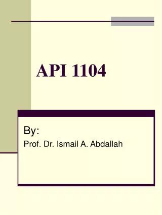 API 1104