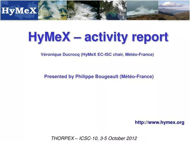 hymex activity report