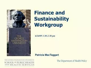 Finance and Sustainability Workgroup