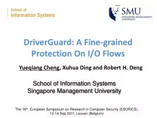 DriverGuard: A Fine-grained Protection On I/O Flows