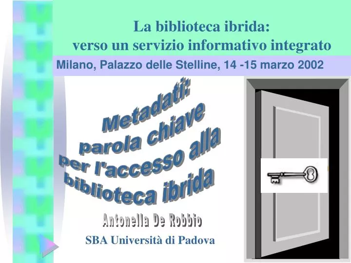 la biblioteca ibrida verso un servizio informativo integrato