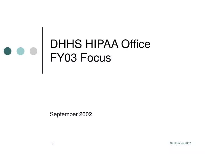 dhhs hipaa office fy03 focus