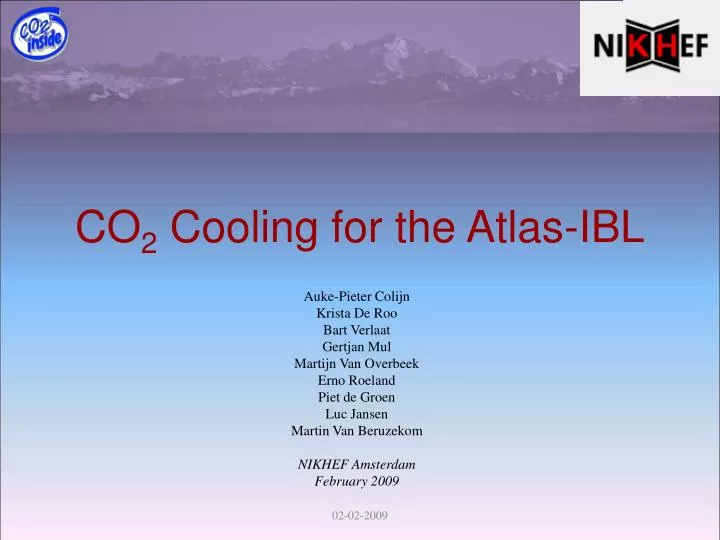 co 2 cooling for the atlas ibl