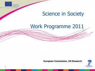 Science in Society Work Programme 2011