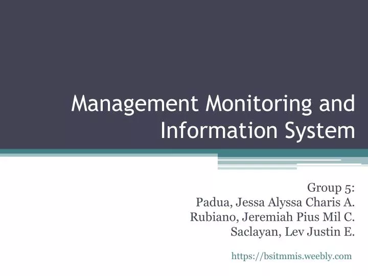 management monitoring and information system