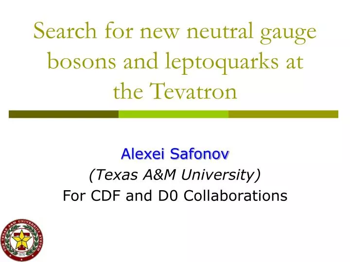 search for new neutral gauge bosons and leptoquarks at the tevatron
